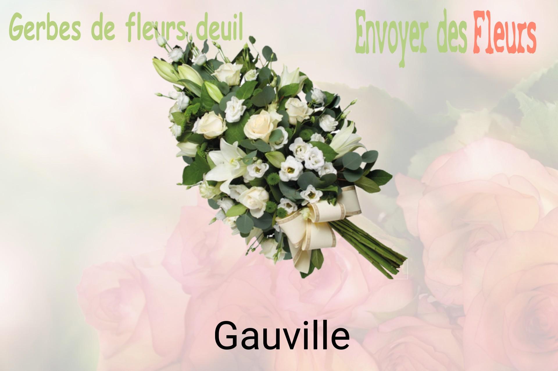Gerbe de fleurs de deuil livrée à Gauville